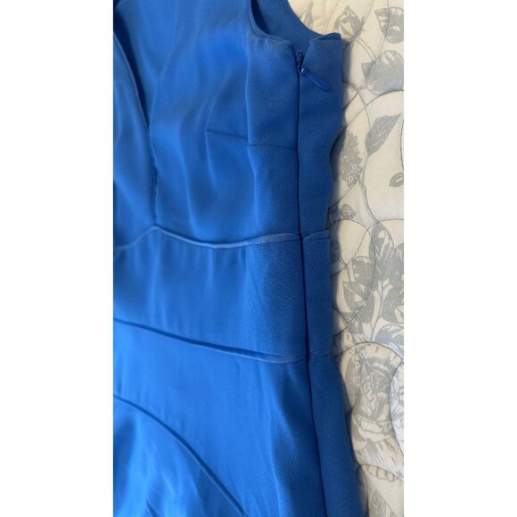 Banana Republic Blue Sleeveless V-Neck Dress Size 12 - Picture 5 of 9